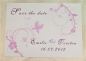 Save-the-date-Karte zur Hochzeit in zartem Flieder