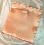 Edle Schutztasche aus Satin in Apricot f�r B�cher bis 21x23 cm