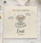 Preview: personalisiertes Gästebuch & Album zum 1. Geburtstag oder zur Babyparty mit Elefant, Herz, Wolken und Sternen