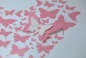 Preview: Schmetterling aus Samt mit Perlen besetzt in Weiß & Rosa