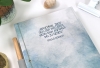 persönlicher Spruch auf dem Cover des Buchkalenders